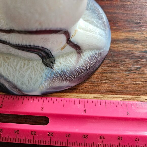 Westmorland slag glass milk and purple cat figurine - Picture 5 of 6